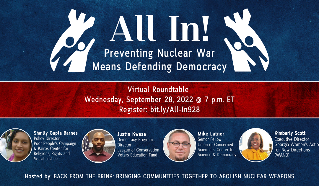 All In: Preventing Nuclear War Means Defending Democracy – Join Us Sept. 28