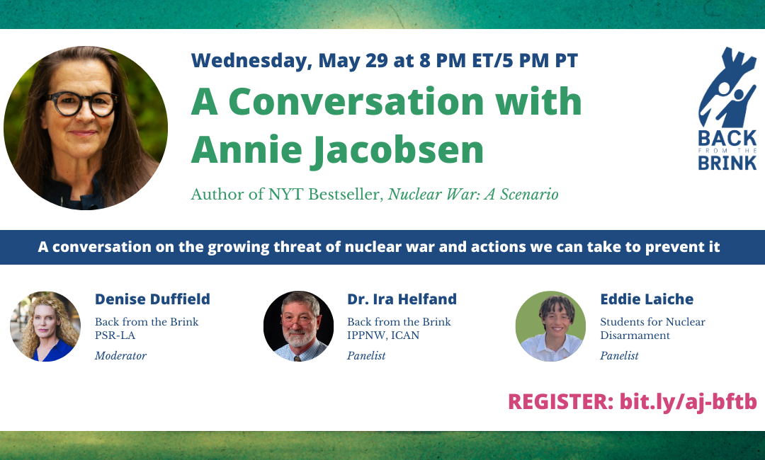 A Conversation with Annie Jacobsen on May 29