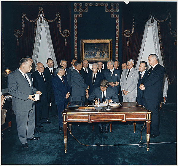 Signing of the Nuclear Test Ban Treaty